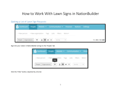 How to Work With Lawn Signs in NationBuilder