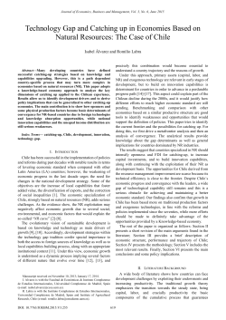 Technology Gap and Catching up in Economies Based on Natural