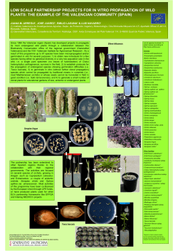 low scale partnership projects for in vitro propagation of wild plants