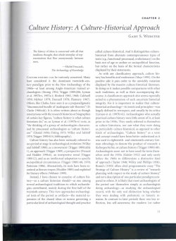 Culture History: A Culture