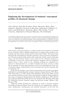 Exploring the development of students` conceptual profiles of