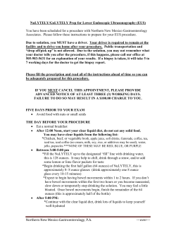 Prep for Lower Endoscopic Ultrasonography (EUS)