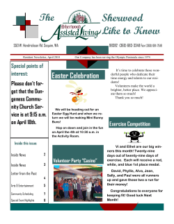 Sherwood Like to Know - Sherwood Assisted Living
