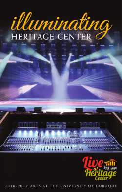 2016-2017 ARTS AT THE UNIVERSITY OF DUBUQUE