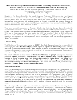 New England Conservatory`s 27th Annual