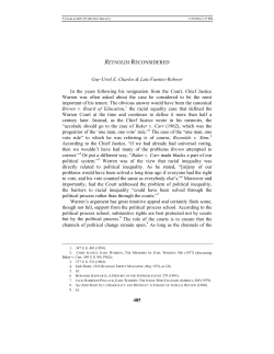 Reynolds Reconsidered - Duke Law Scholarship Repository