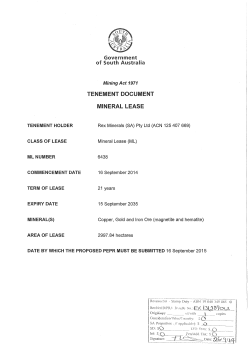 ML 6438 - Minerals - Department of State Development