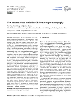 New parameterized model for GPS water vapor tomography