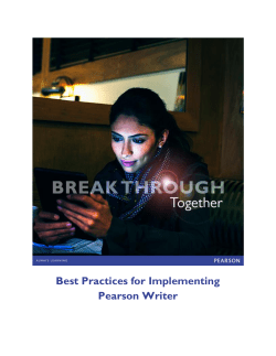 Best Practices for Implementing Pearson Writer