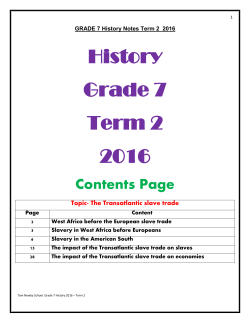 History Grade 7 Term 2 2016