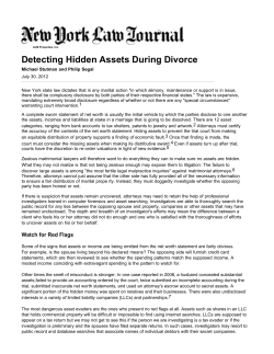 Detecting Hidden Assets During Divorce