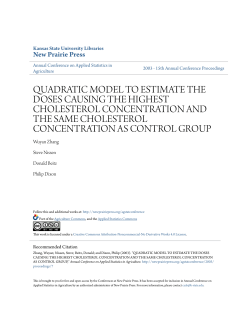 quadratic model to estimate the doses causing