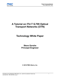 A Tutorial on ITU-T G.709 Optical Transport