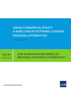 ASEAN Commercial Policy: A Rare Case of Outward
