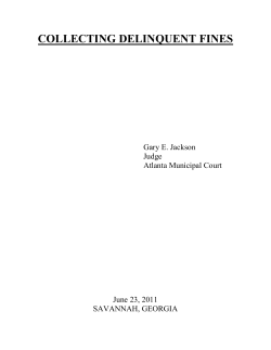 collecting delinquent fines - National Center for State Courts