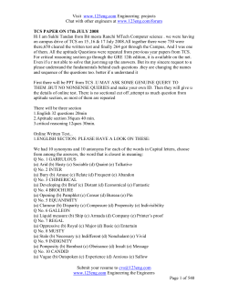 TCS Placement Papers - All TCS placement papers till 2008