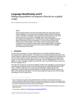 Language identification and IT