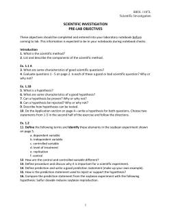 SCIENTIFIC INVESTIGATION PRE