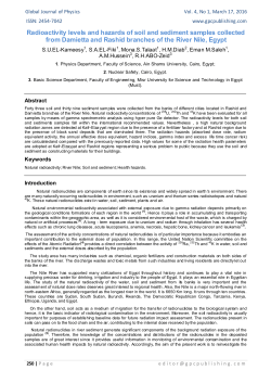 Radioactivity levels and hazards of soil and sediment samples
