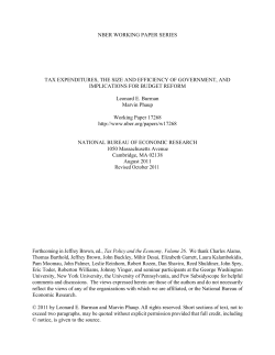 Tax Expenditures, the Size and Efficiency of Government, and