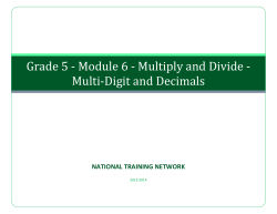 Grade 5 - Module 6 - Multiply and Divide - Multi-Digit