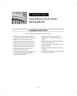 tax practice and research