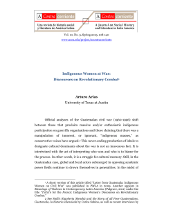 Indigenous Women`s Discourses on Revolutionary Combat