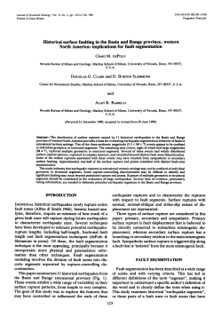 Historical surface faulting in the Basin and Range province, western
