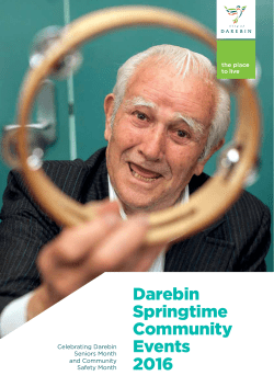 Darebin Springtime Community Events 2016