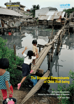 The Structural Determinants of Child Well-Being
