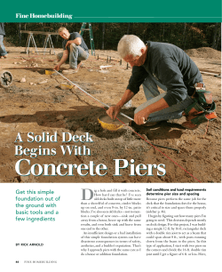 A Solid Deck Begins with Concrete Piers
