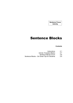 Sentence Blocks