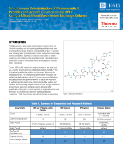 Simultaneous Determination of Pharmaceutical Peptides and