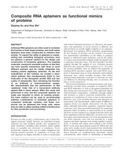 Composite RNA aptamers as functional mimics of proteins