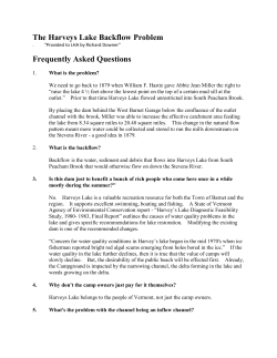To view or print the entire The Harveys Lake Backflow Problem Click