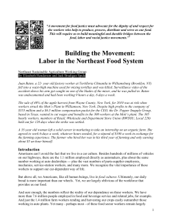 Building the Movement: Labor in the Northeast Food System