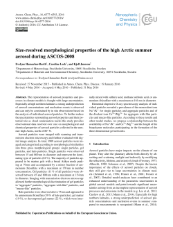 Size-resolved morphological properties of the high Arctic summer