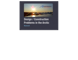Design / Construction Problems in the Arctic
