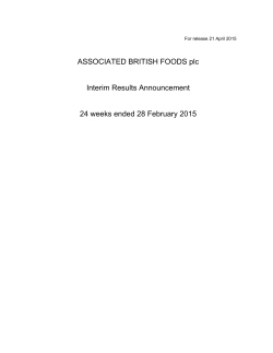 2015 Interim Results Announcement