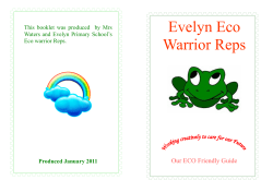 Eco booklet - Evelyn CP Primary School