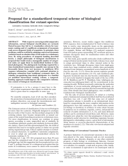 Proposal for a standardized temporal scheme of biological