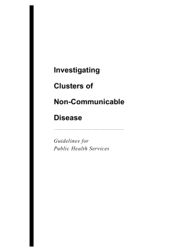 Investigating Clusters of Disease