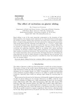 The effect of cavitation on glacier sliding