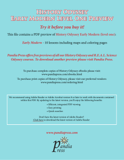 History Odyssey - Early Modern (level one)