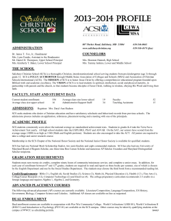 SALISBURY CHRISTIAN SCHOOL