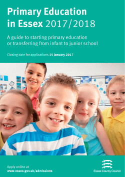 Primary Education in Essex 2017/2018