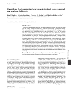 Quantifying focal mechanism heterogeneity for fault zones in central