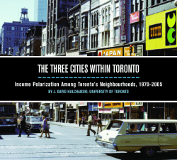 The three cities within Toronto: Income polarization among Toronto`s