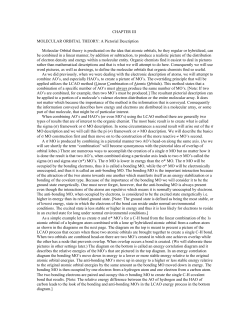 Chapter III - Molecular Orbital Theory