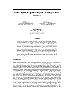 Modelling transcriptional regulation using Gaussian Processes